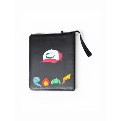 black Pokémon-themed trading card binder