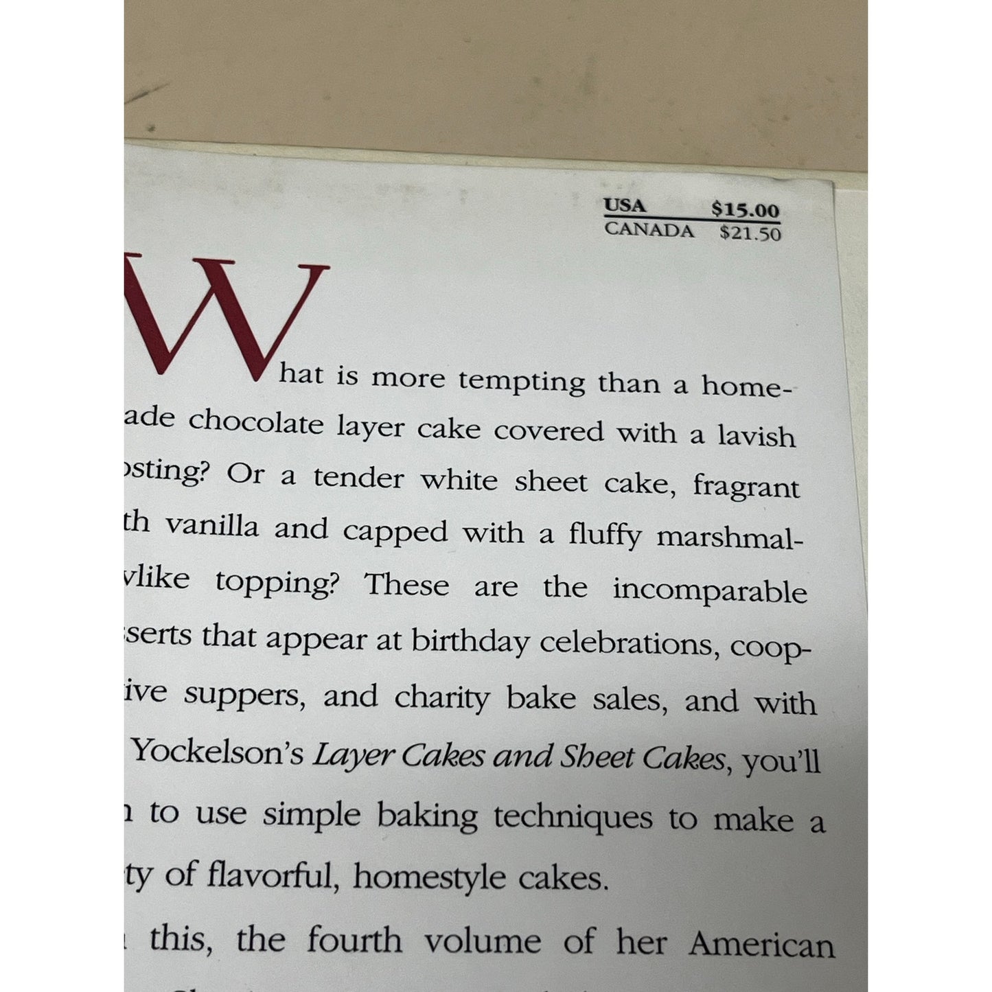 Layer Cakes and Sheet Cakes  American Baking Classics book