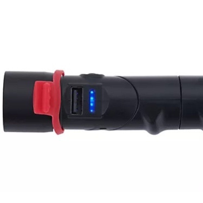 Secur 8-In-1 Car Charger  Flashlight  SP-4007R Red