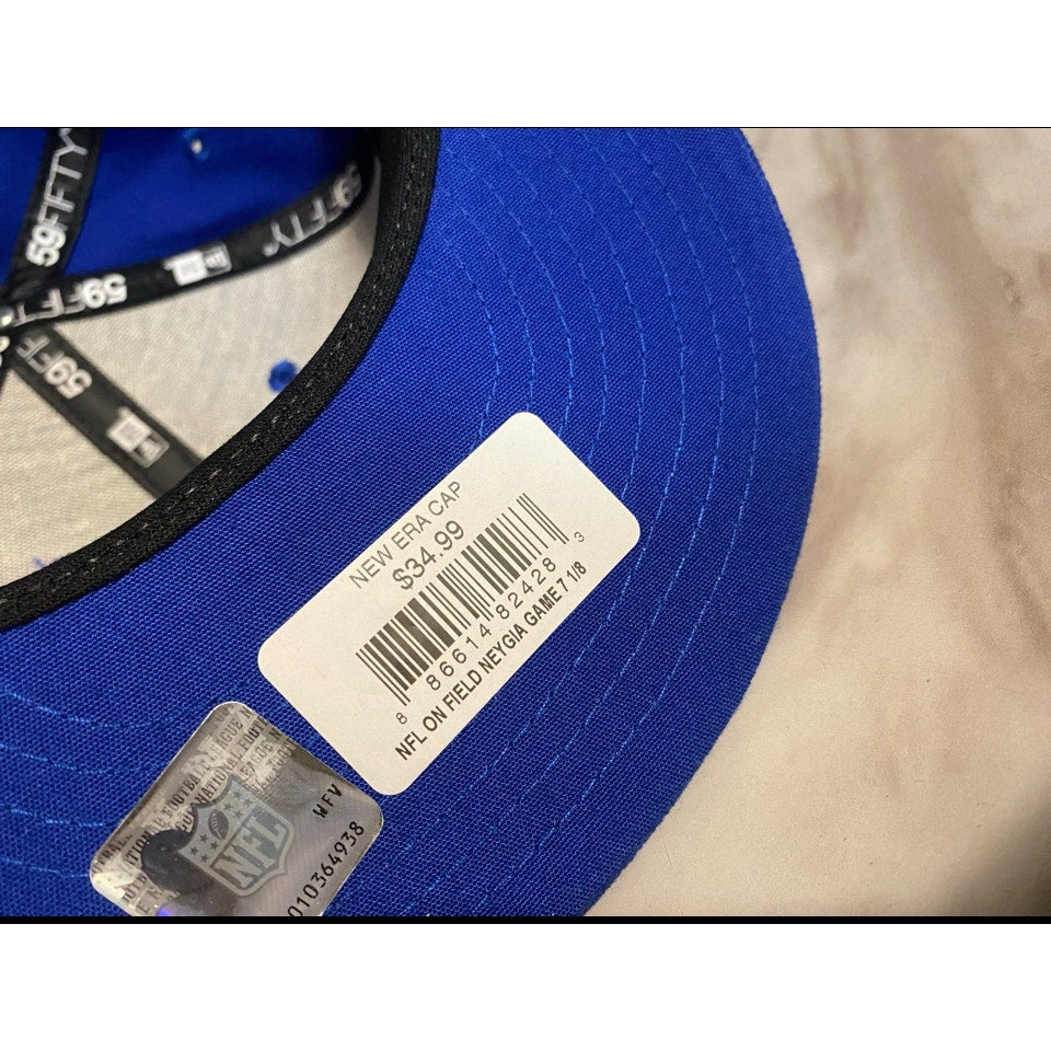 New Era Hat Size 7 1/8 Royal & White NY