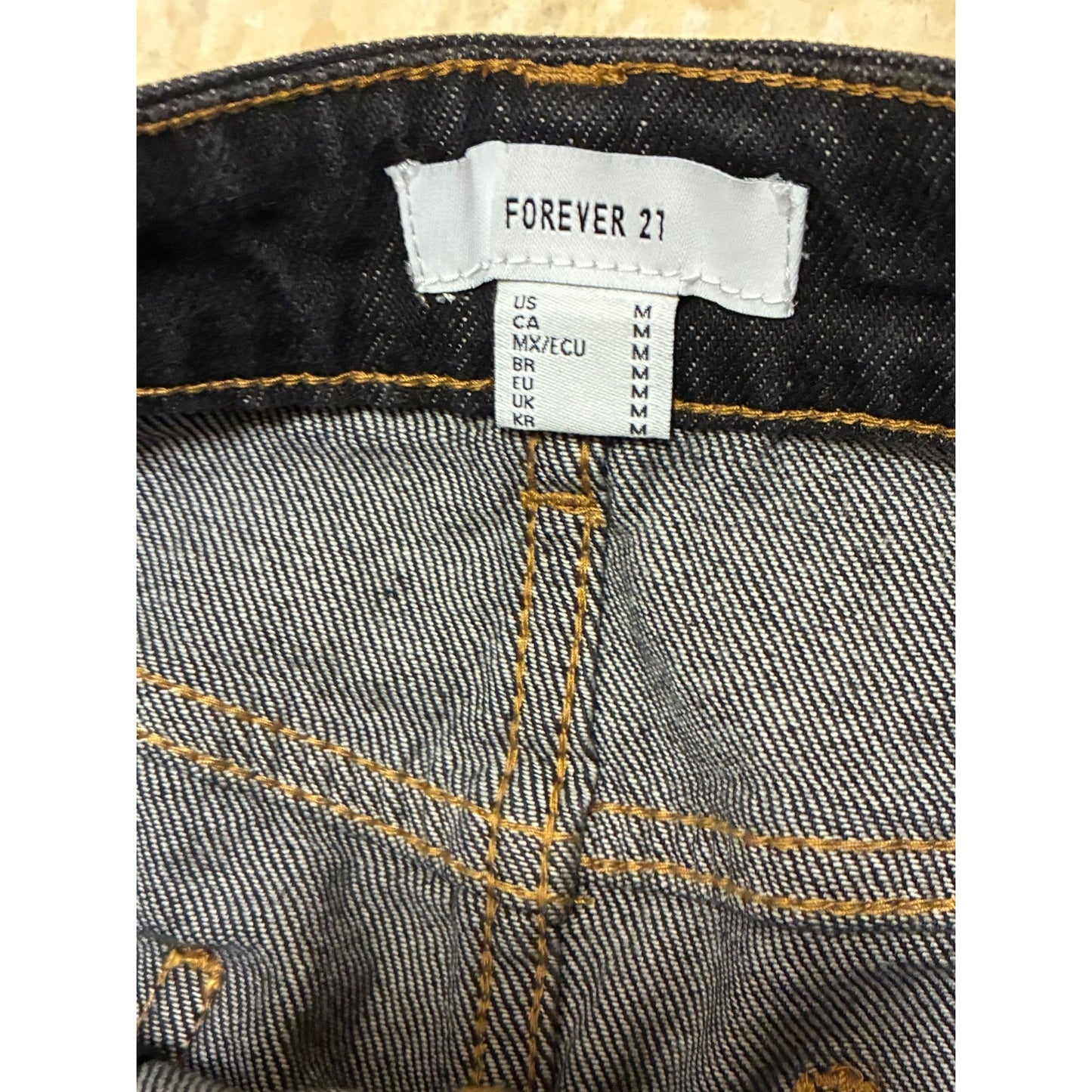 Forever 21 Women’s Jean Skirt/Shorts Size Medium Black