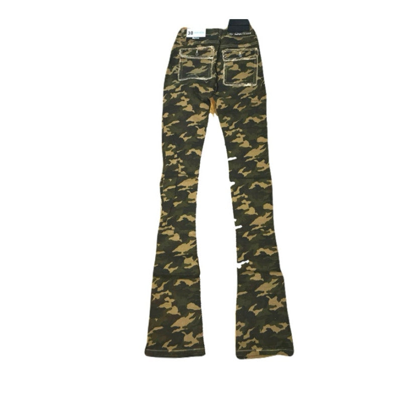 Doctrine Savant Super Stacked Jean Camo Size 32