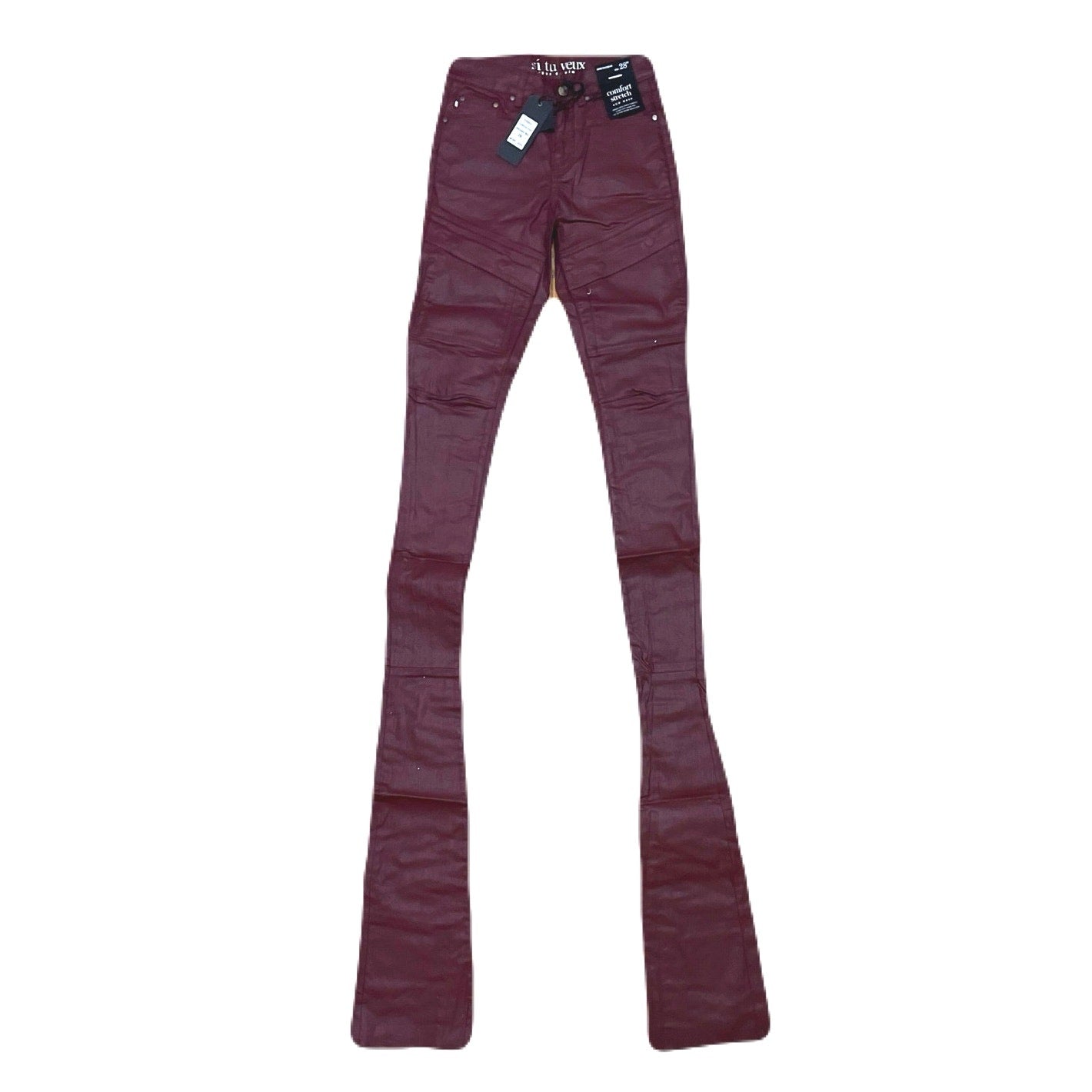 Si Tu Veux Gordon Jean’s Burgundy Wax Superstack  Size 40