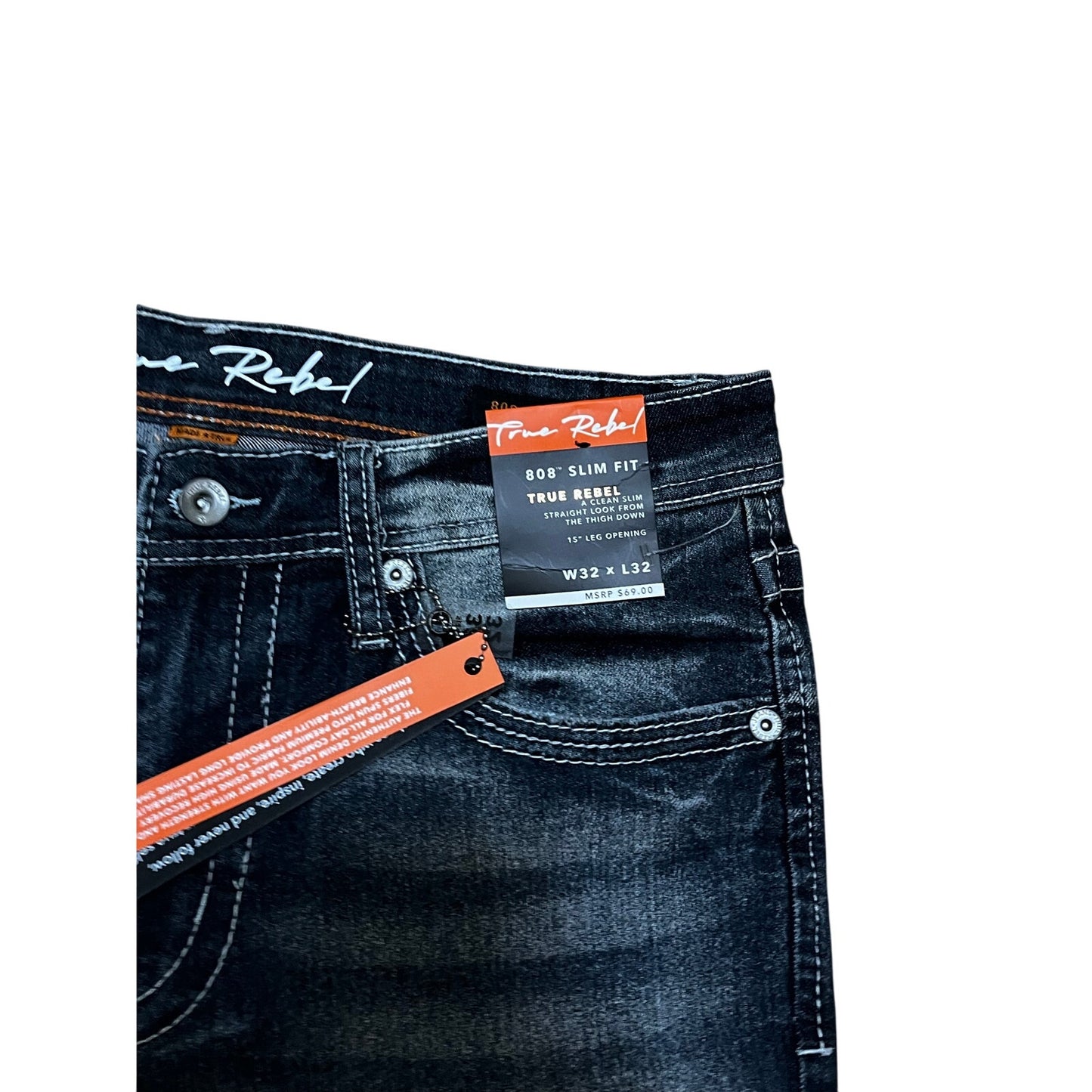 True Rebel Men’s Denim Blue Jeans Size W32 X L32