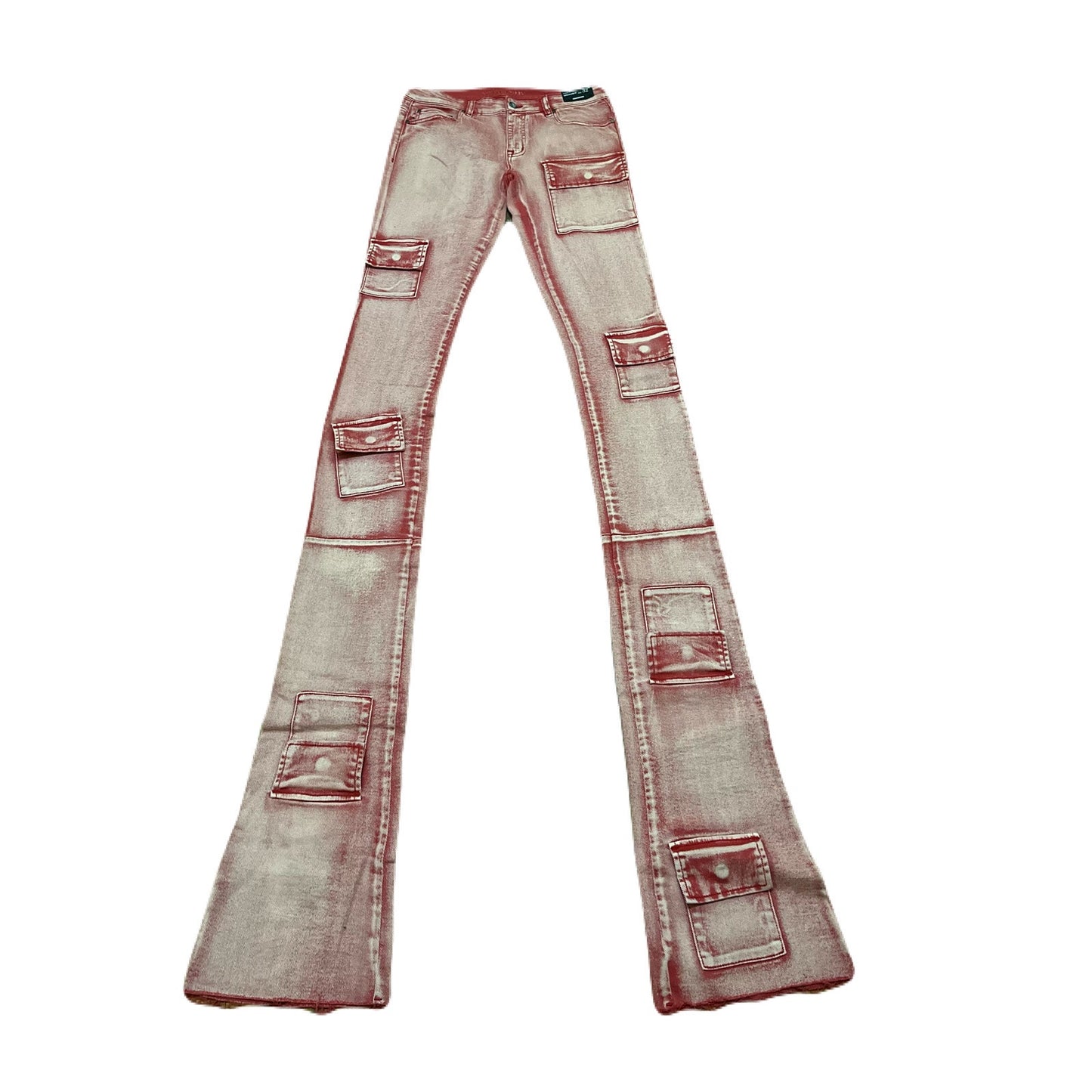 Si Tu Veux Men’s Superstack Red Jean’s Size 32