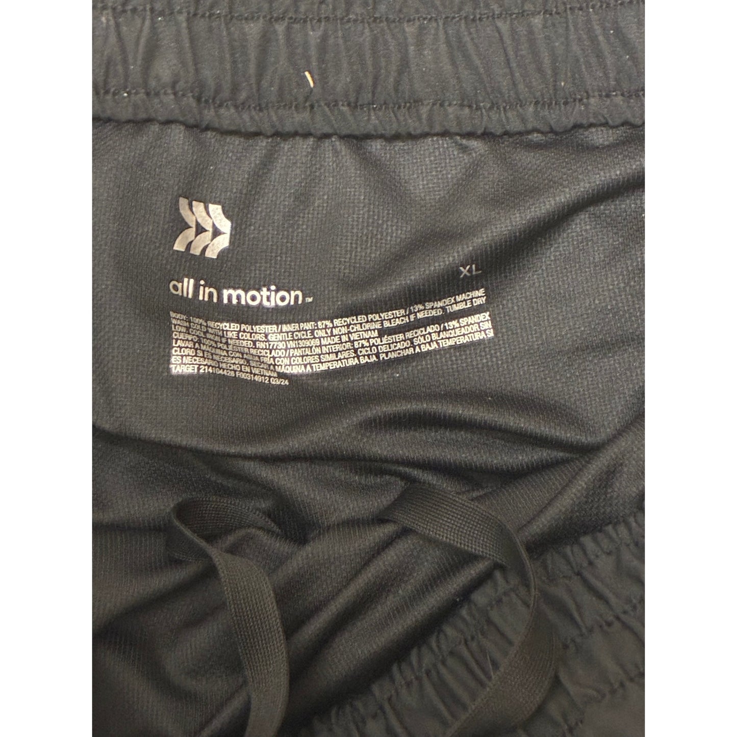 Women's Woven Mid-Rise Run Shorts 3" - All In Motion Black XL