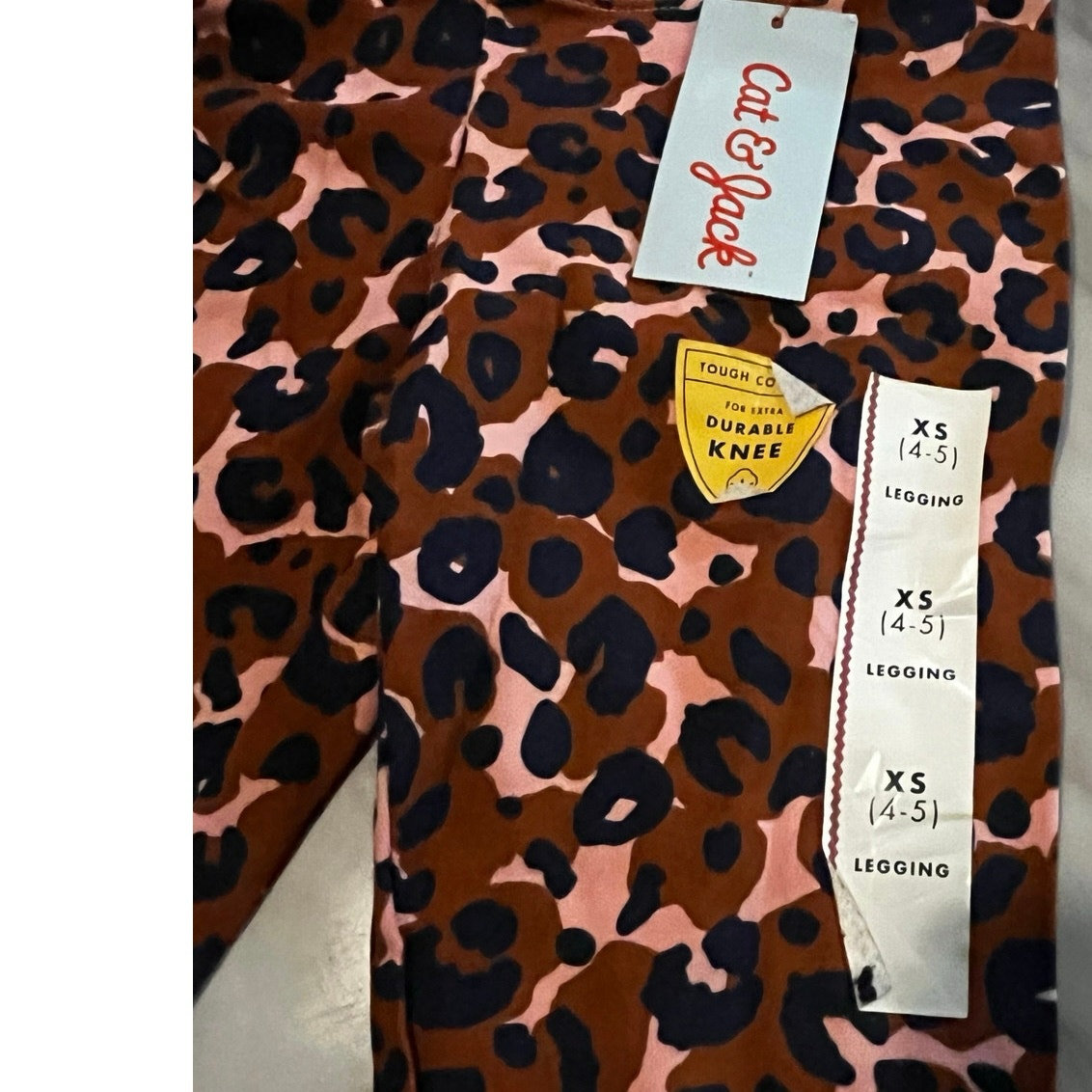 Cat & Jack Girls Leopard Animal Print Leggings Pants Size 4/5