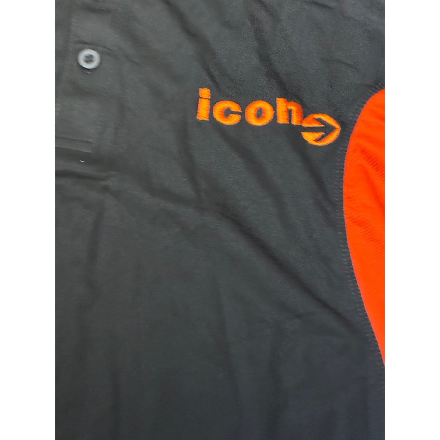 Tradesman Work Wear Men’s Black & Orange Collar T-Shirt Size XL