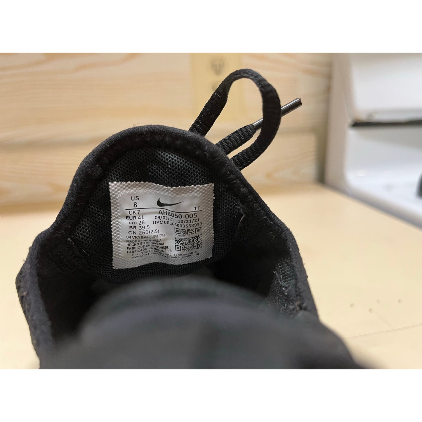 Nike Air Max 270 (GS)  Men’s Triple Black Running Shoes , Sneakers Size 8