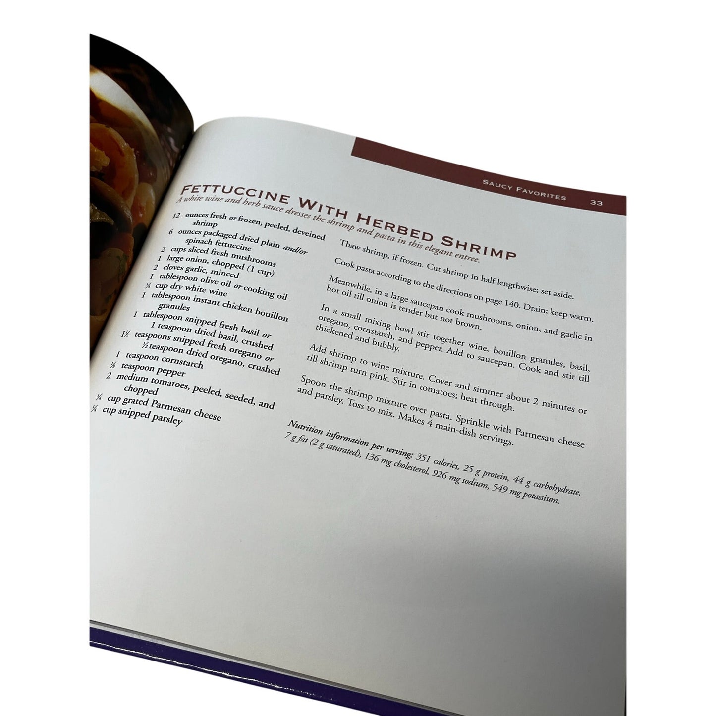 Homes and Gardens Cooking for Today Pasta cookbook
