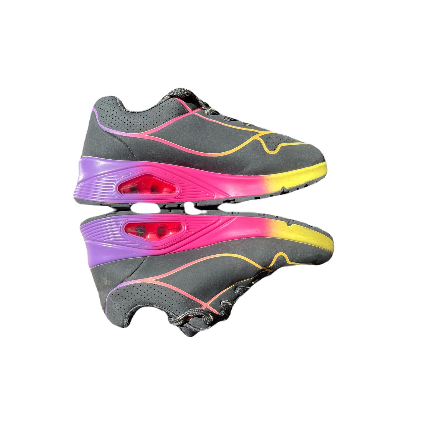 Skechers Unisex-Child Size 1 Street Uno Gen1-Pop of Neon 310543L Rainbow