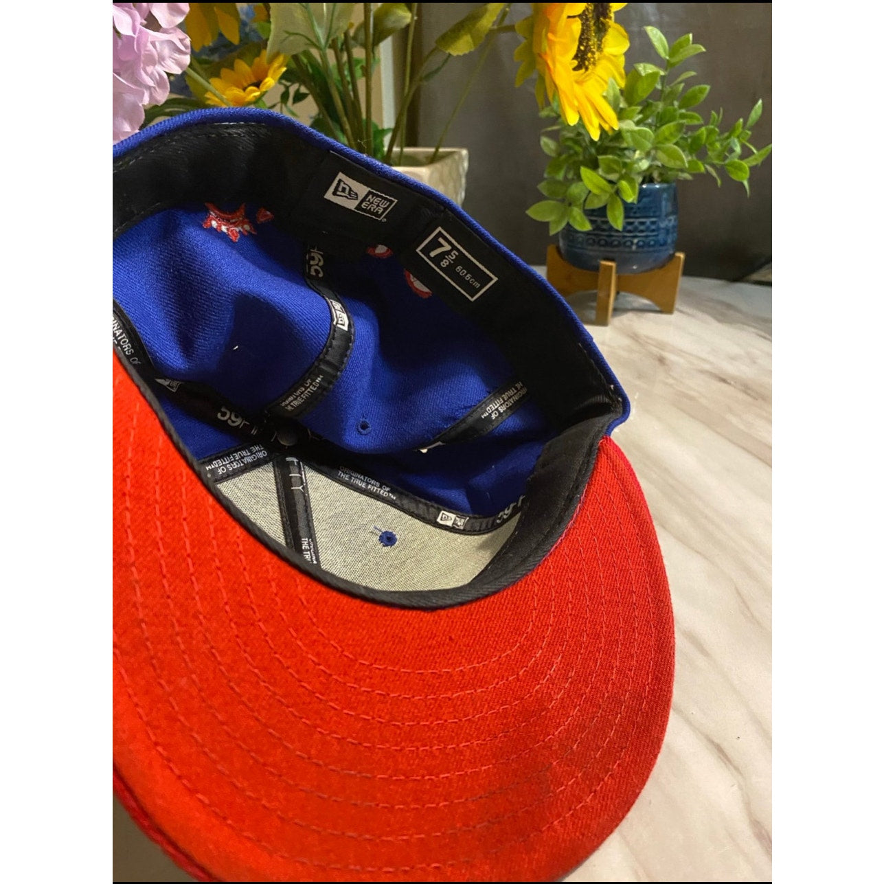 New Era Hat size 7 5/8 Blue & Red