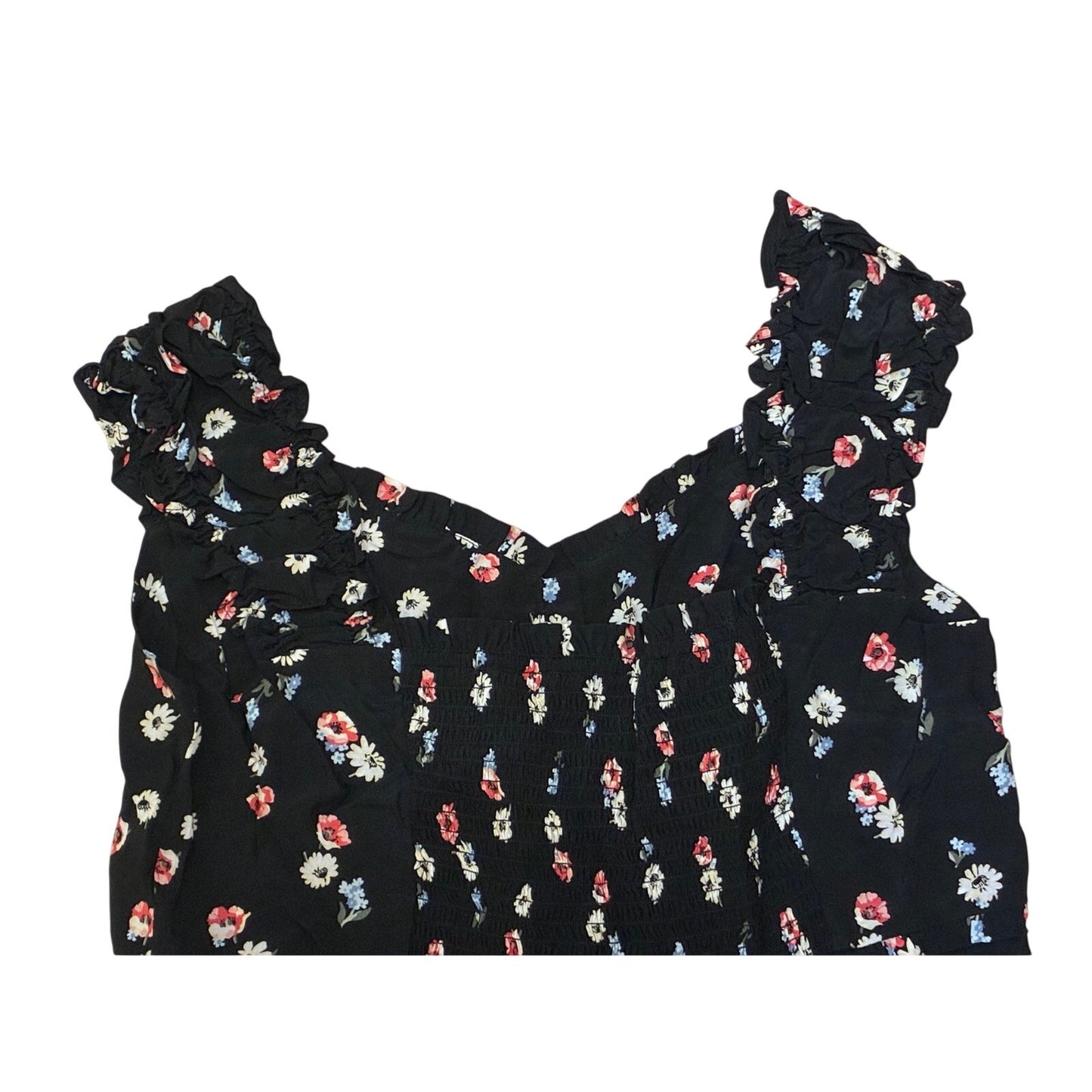 Gap Women’s Black Long Dress With Flowers On Them Size XL