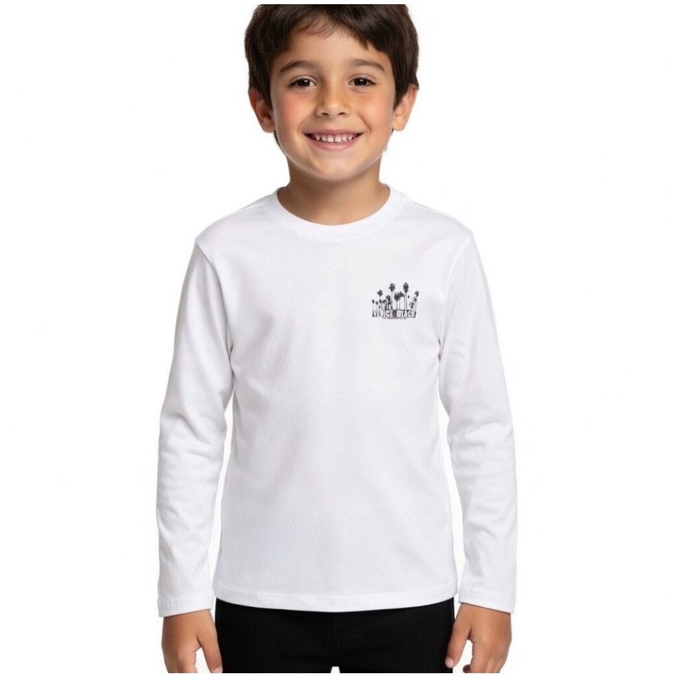 Cat & Jack Boys' Long Sleeve 'Venice Beach' Graphic T-Shirt Size 8