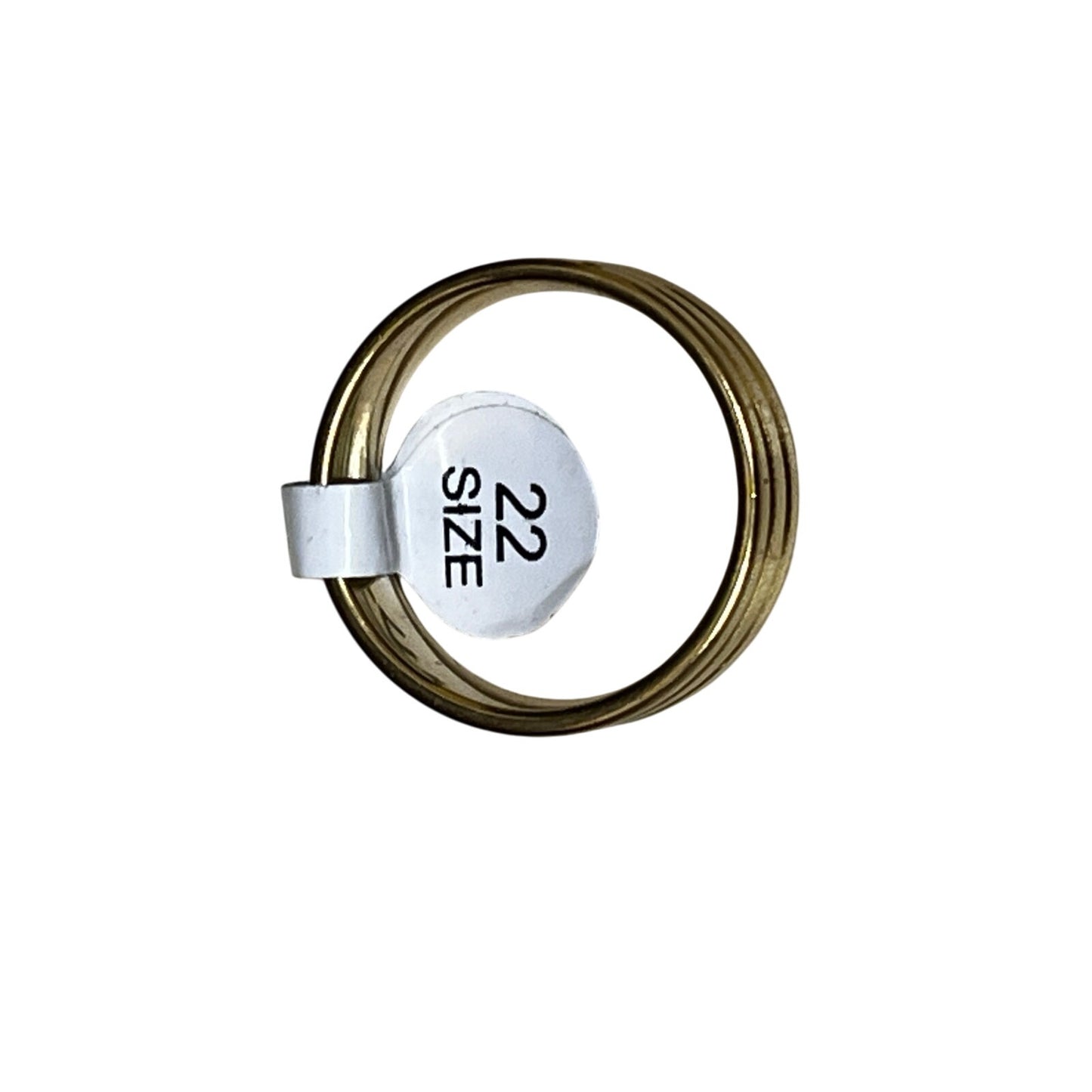Solid Gold Stainless Steel Men’s Ring Size  22