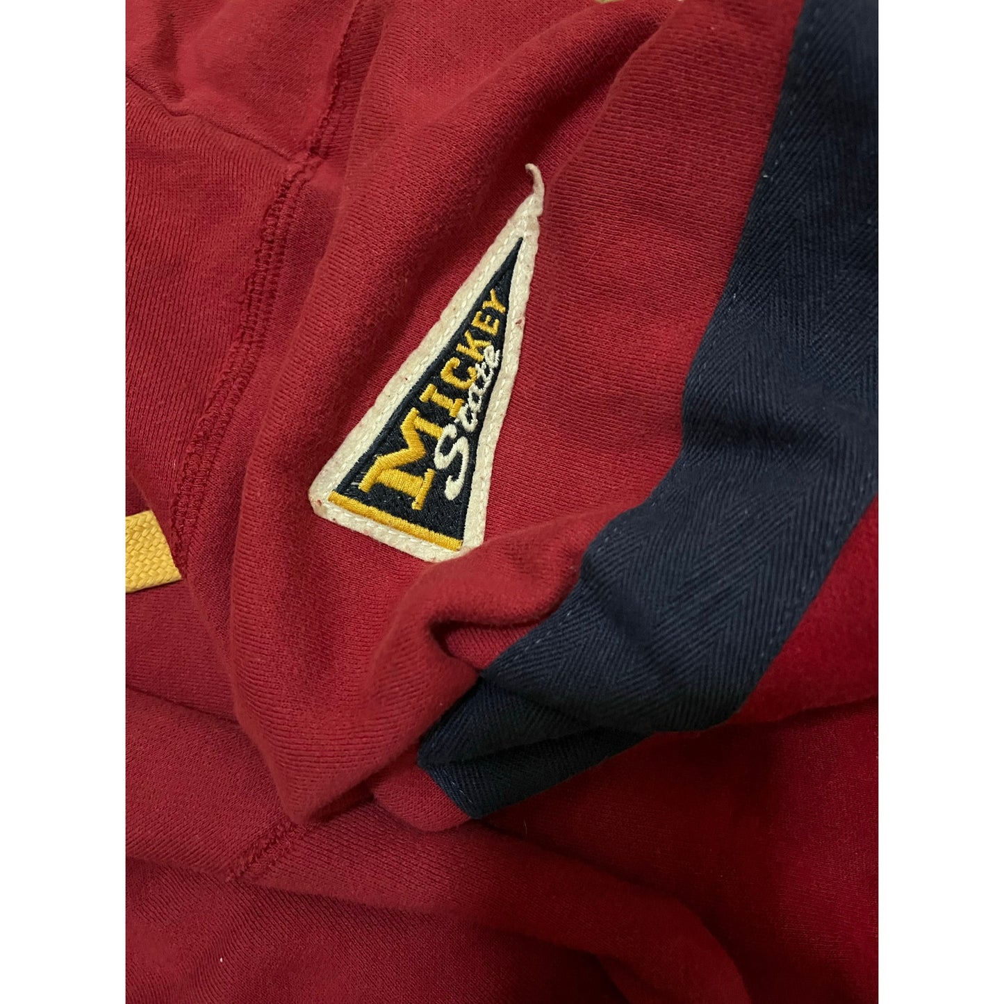 Burgundy Mickey Mouse hoodie Size Large