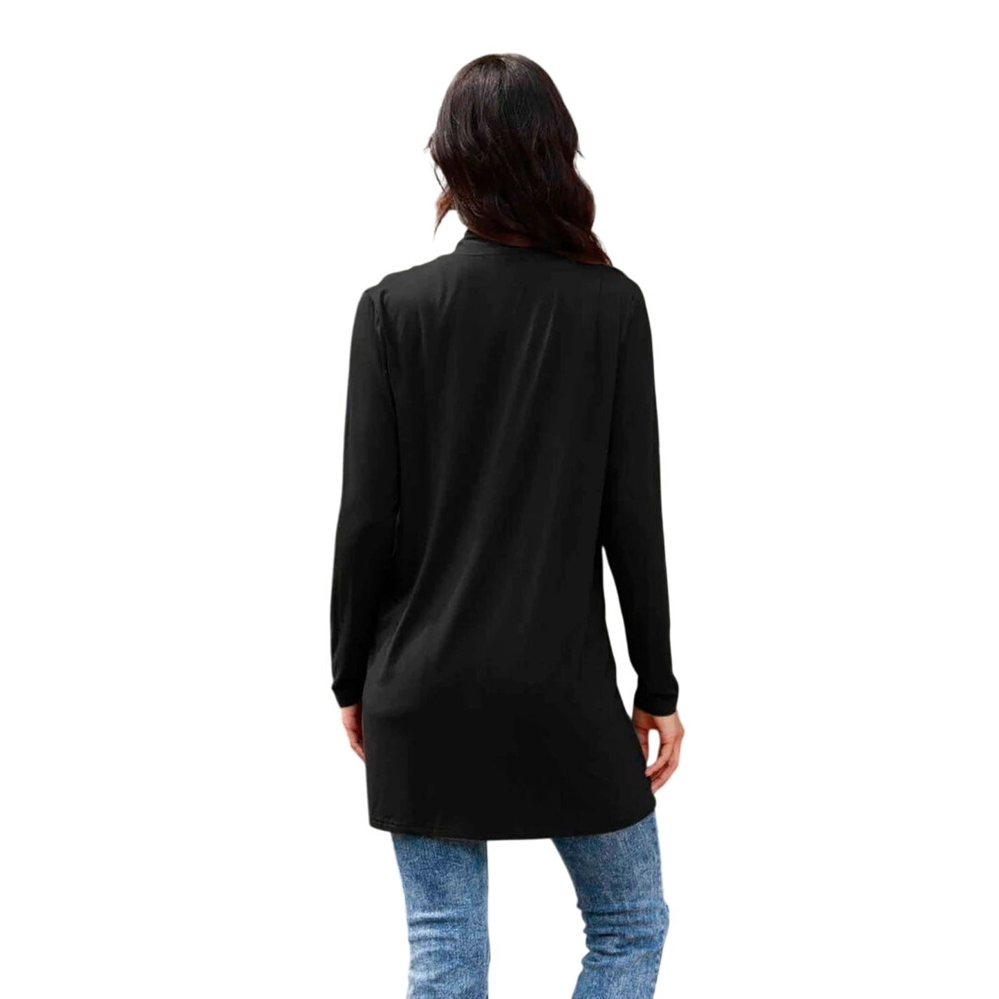 A NEW DAY WOMEN’S FRONT LONG SLEEVE CARDIGAN WITH POCKETS . BLACK SIZE SMALL