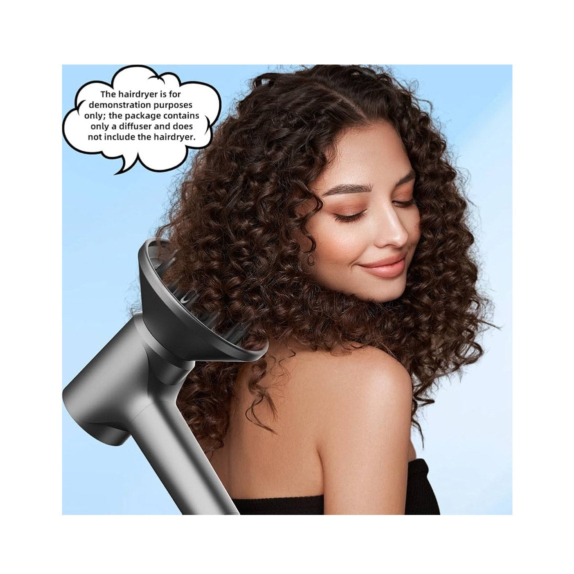 Hair Dryer Diffuser for Curly Hair and Natural Wavy Hair, Diffuser Attachment for Hair Dryer