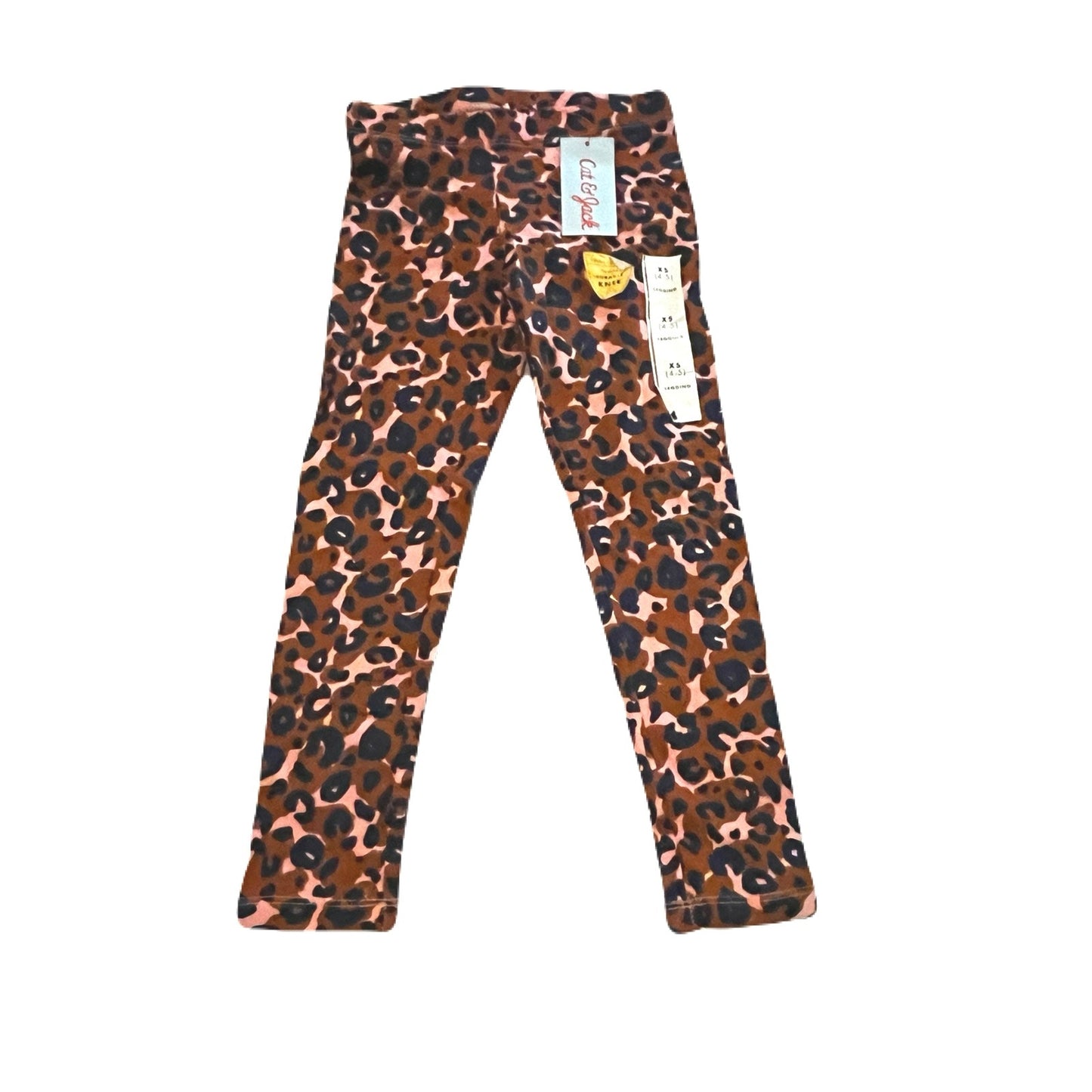 Cat & Jack Girls Leopard Animal Print Leggings Pants Size 4/5