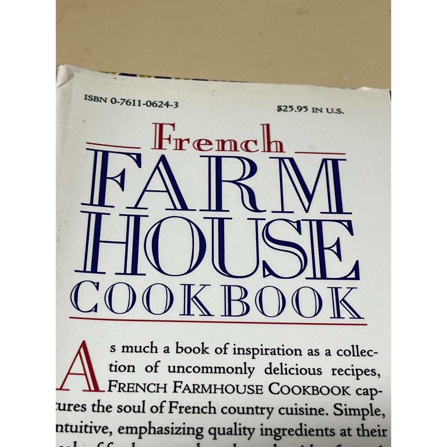 French Farmhouse Cookbook By Susan Herrmann Loomis Hardcover Book