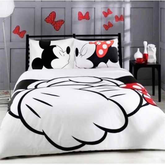 Mickey Mouse Couple 3 pcs 51X75X2 fitted Sheet With Zipper