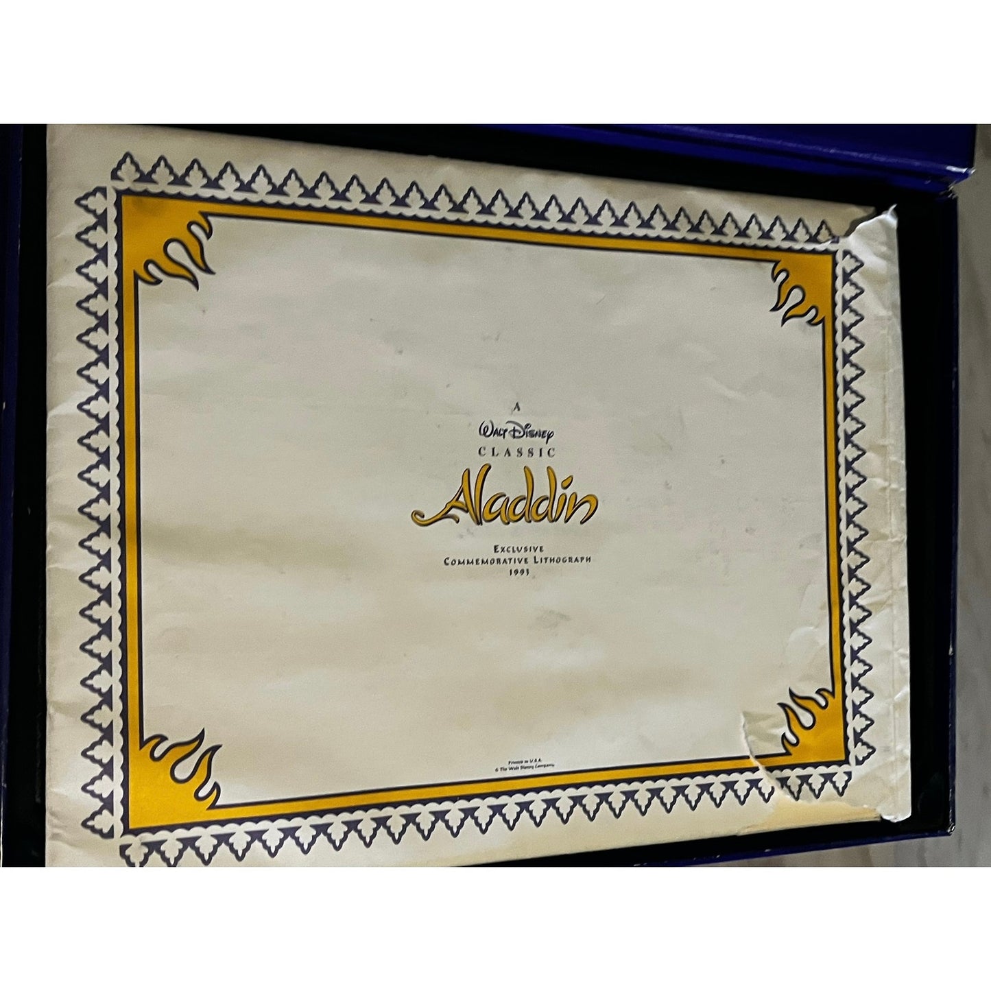 Aladdin Deluxe Video Edition Box VHS CD Numbered Lithograph