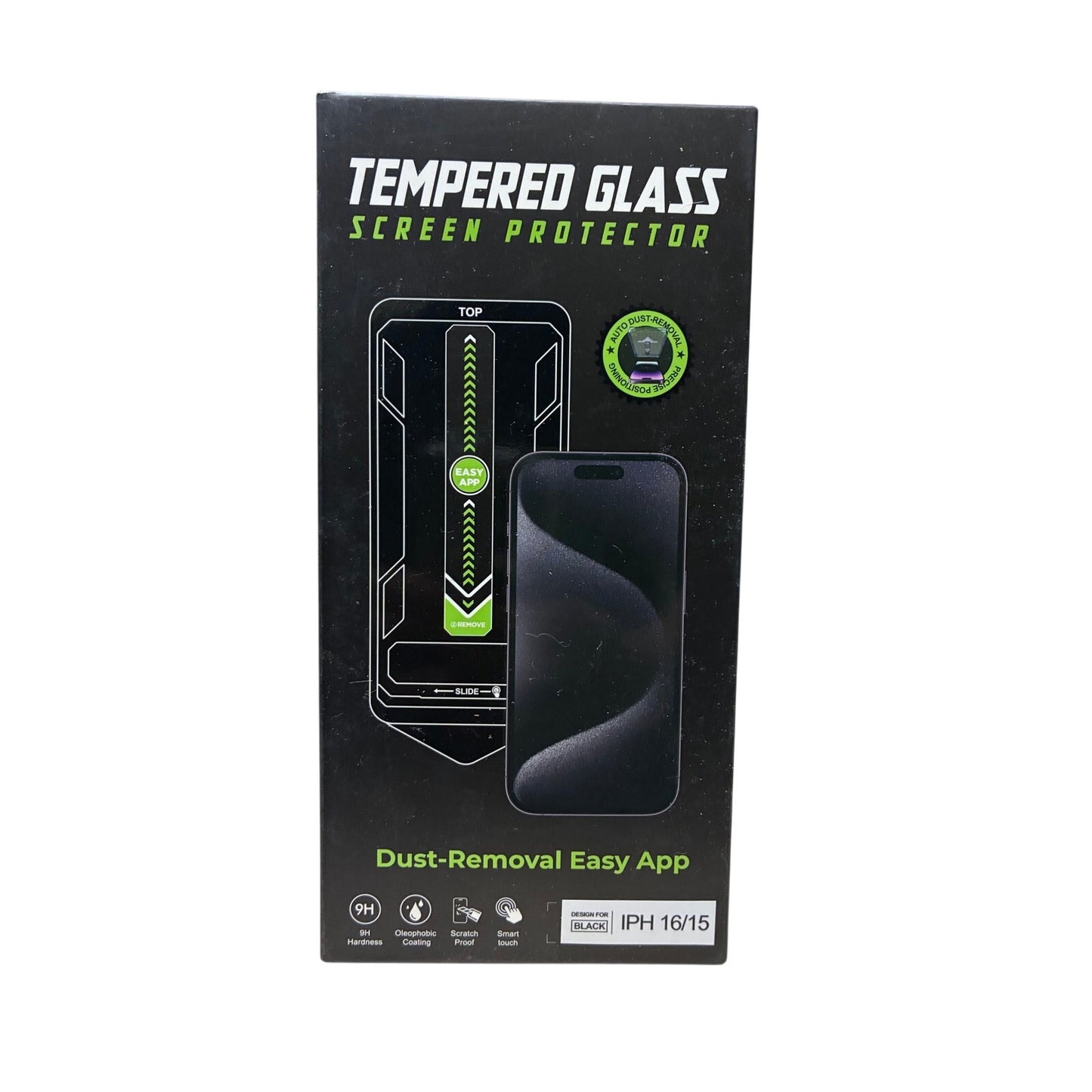 Tempered Glass Screen Protector Dust-Removal Easy App For IPhone 15/16