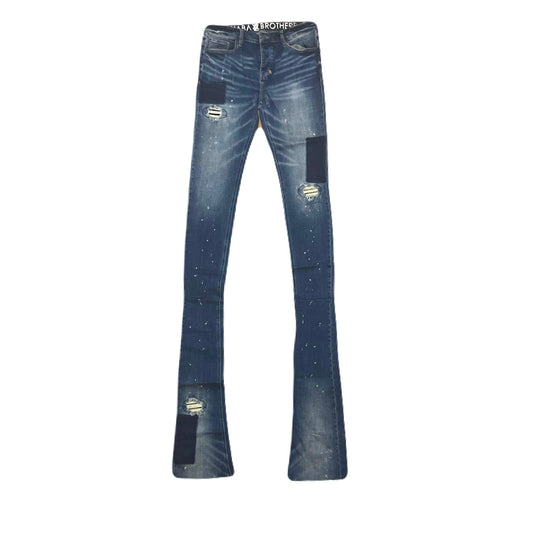 Shabaz Brother Billy Jeans Superstack Denim Blue Men’s Size 34