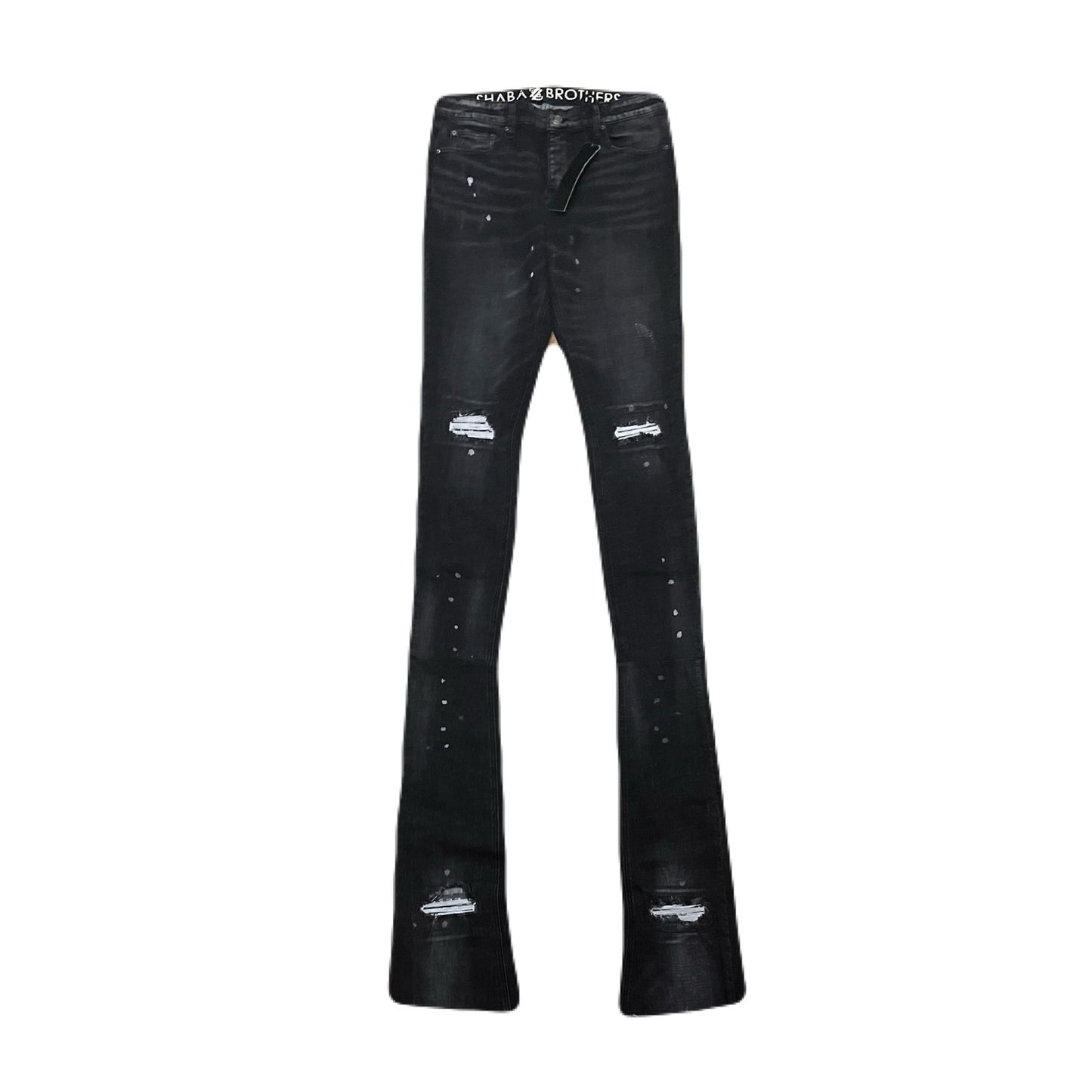 Shabaz Brother Men’s Black Superstack Jean’s Size 34 Brand New