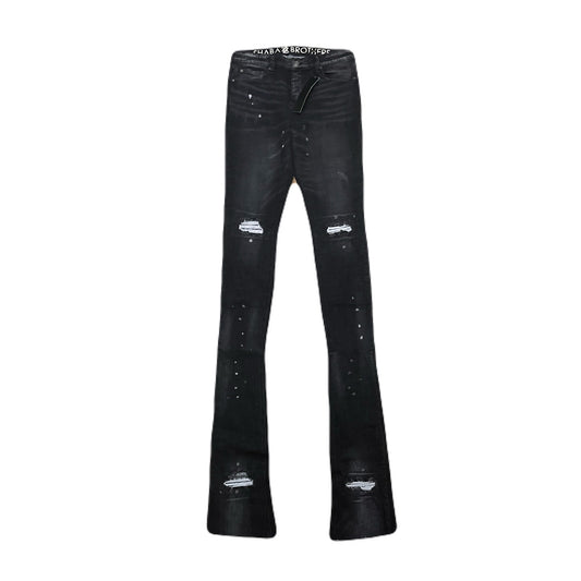 Shabaz Brother Men’s Black Superstack Jean’s Size 34 Brand New