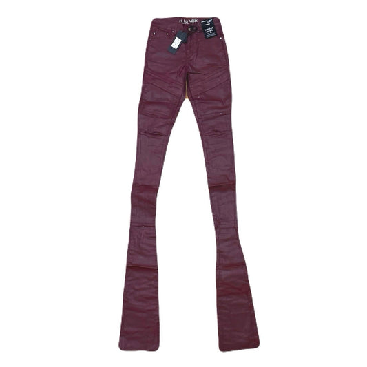 Si Tu Veux Gordon Jean’s Burgundy Wax Superstack  Size 28