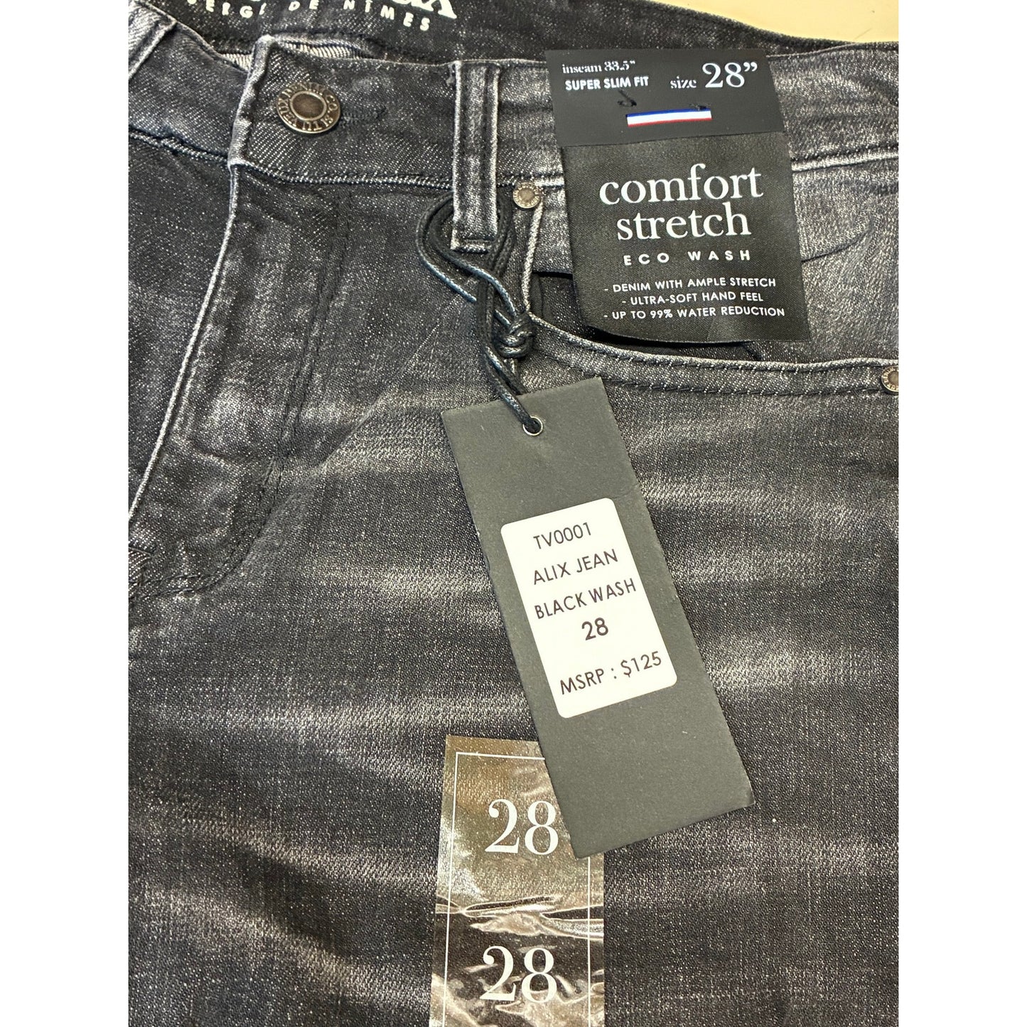Si Tu Veux Alix Jean Black Wash Size 28 TV0001