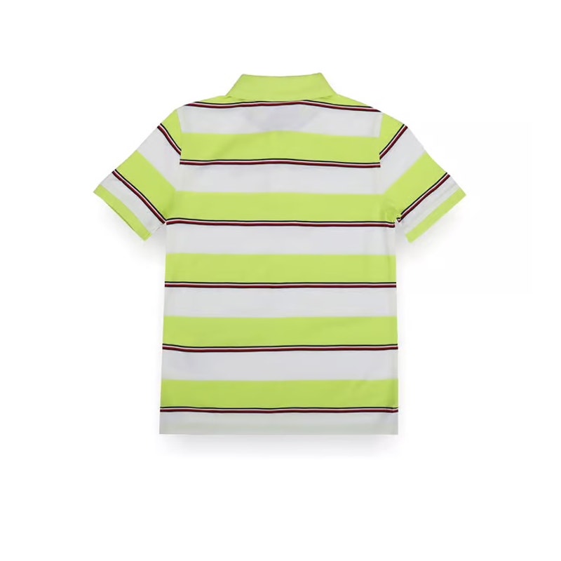 Kids Neon Lawn Striped Regular Fit Polo T-Shirt Size 4-5