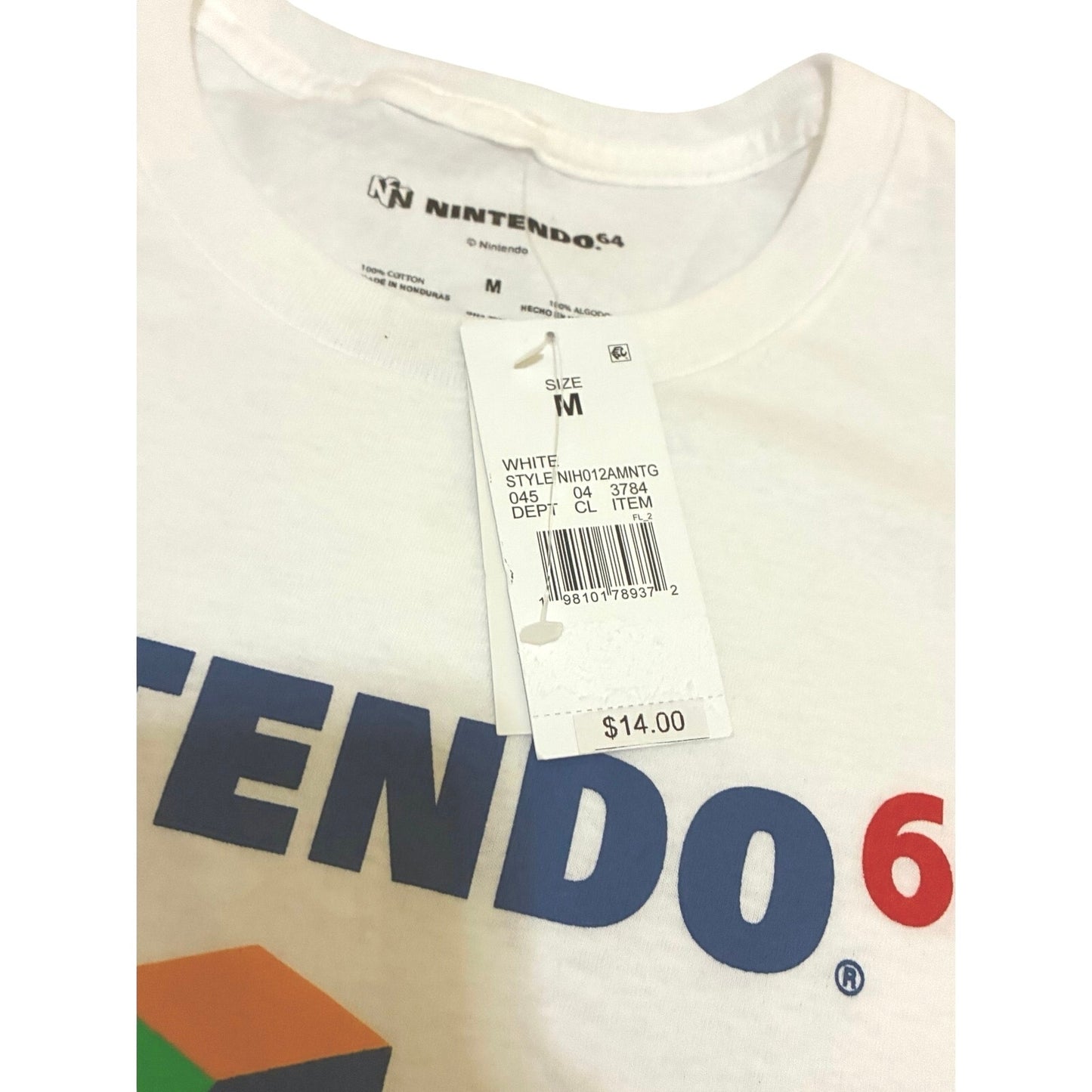 Nintendo 64 Graphic White Tee Size Medium