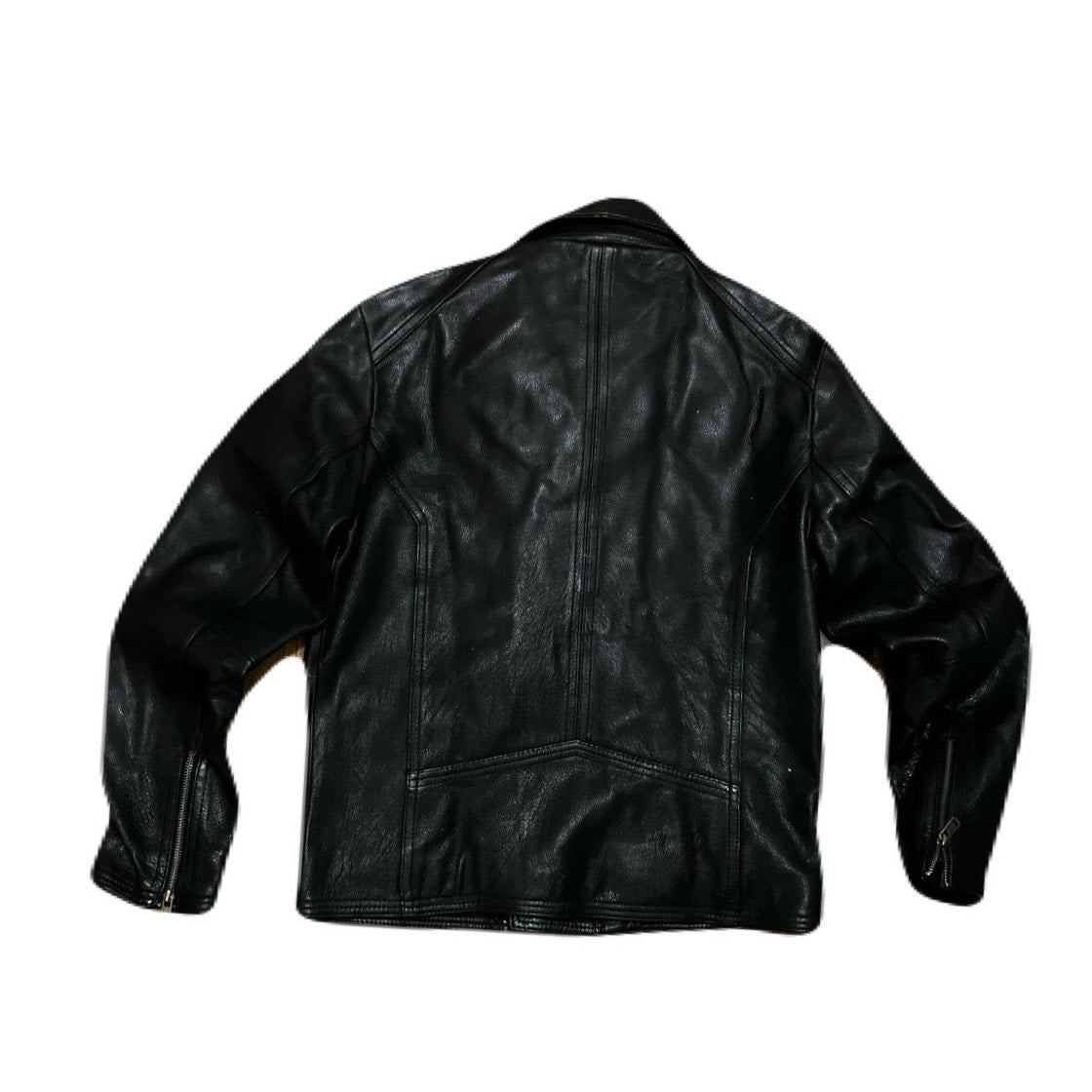 H & M Women’s Black Biker Leather Heavy Jacket Size 42R/ Large