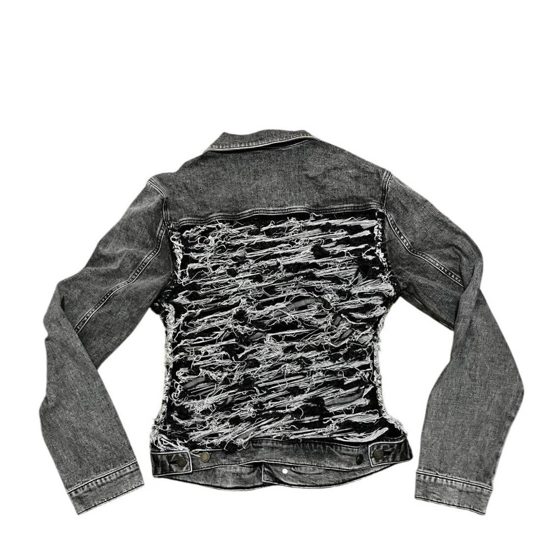 Si Tu Veux Grey & Black Women’s Jean Jacket Size 32