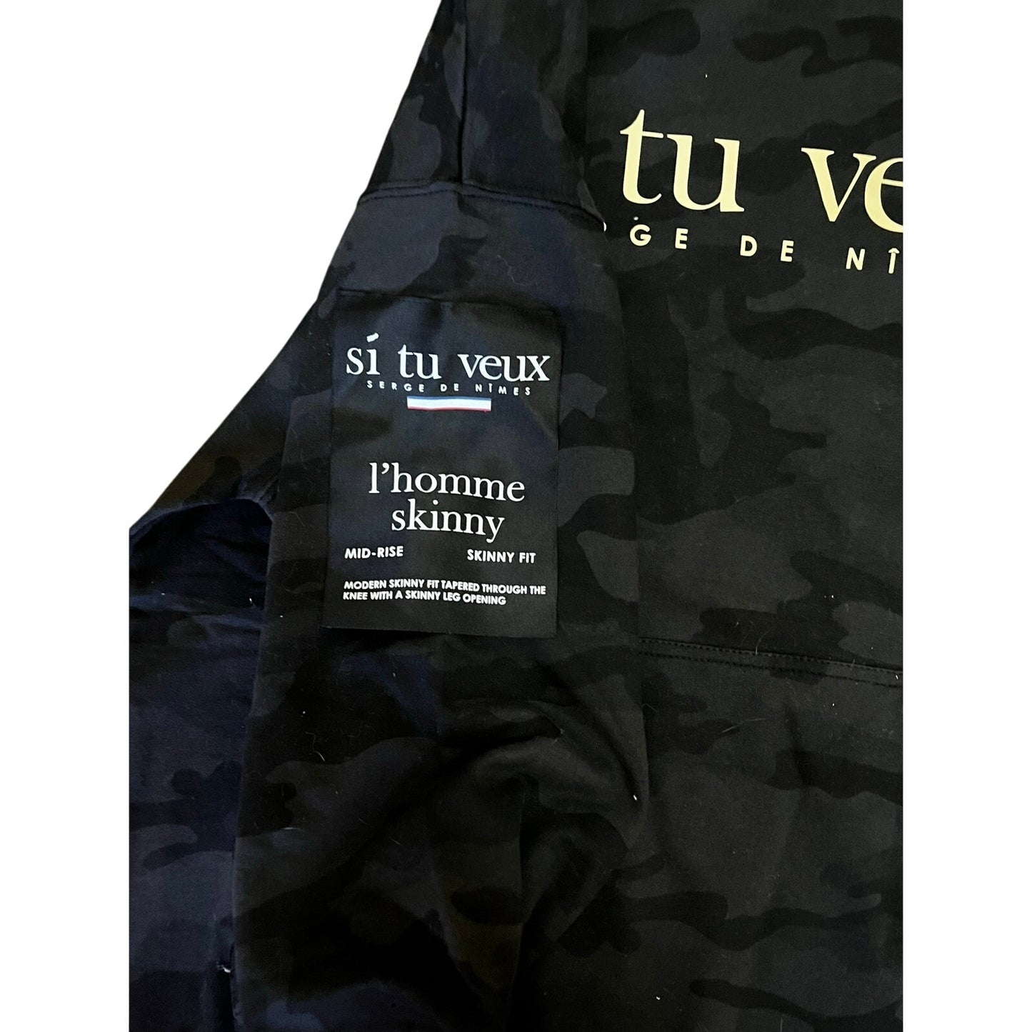 Si Tu Veux Men’s Black Army Hoodie