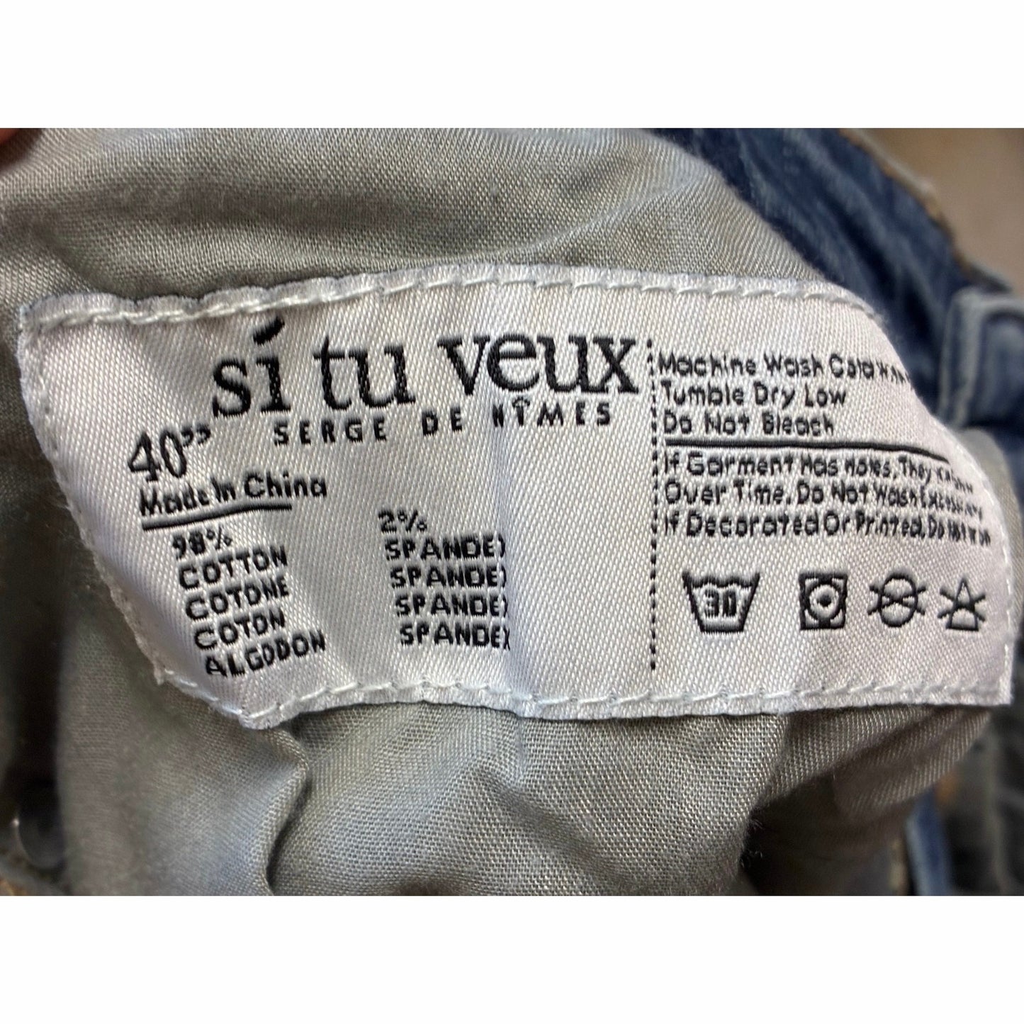 Si Tu Veux Marc Jean Indigo Wash TV0022 Size 40