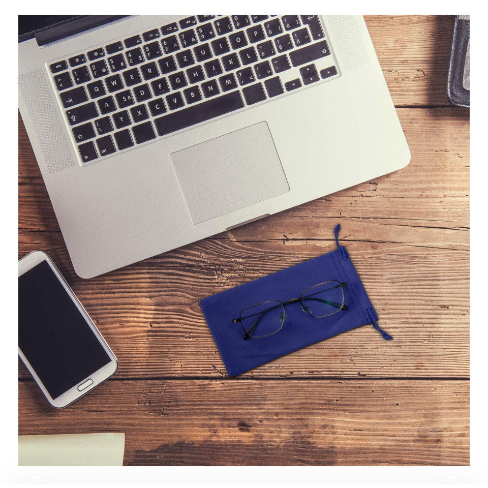 Frienda 25 Pieces Microfiber Case Pouch Bag Glasses Sunglasses Case Soft Pouch with 2 Eyeglass Cleaning Cloth