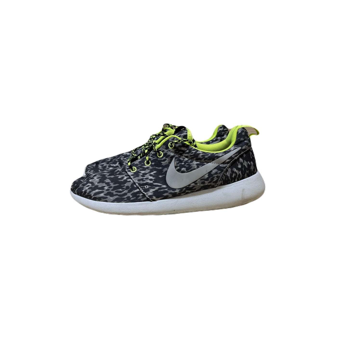 2014 Nike Women’s Rosherun Print Shoes, Sneakers Cool Grey, Wolf, Volt Size 8.5