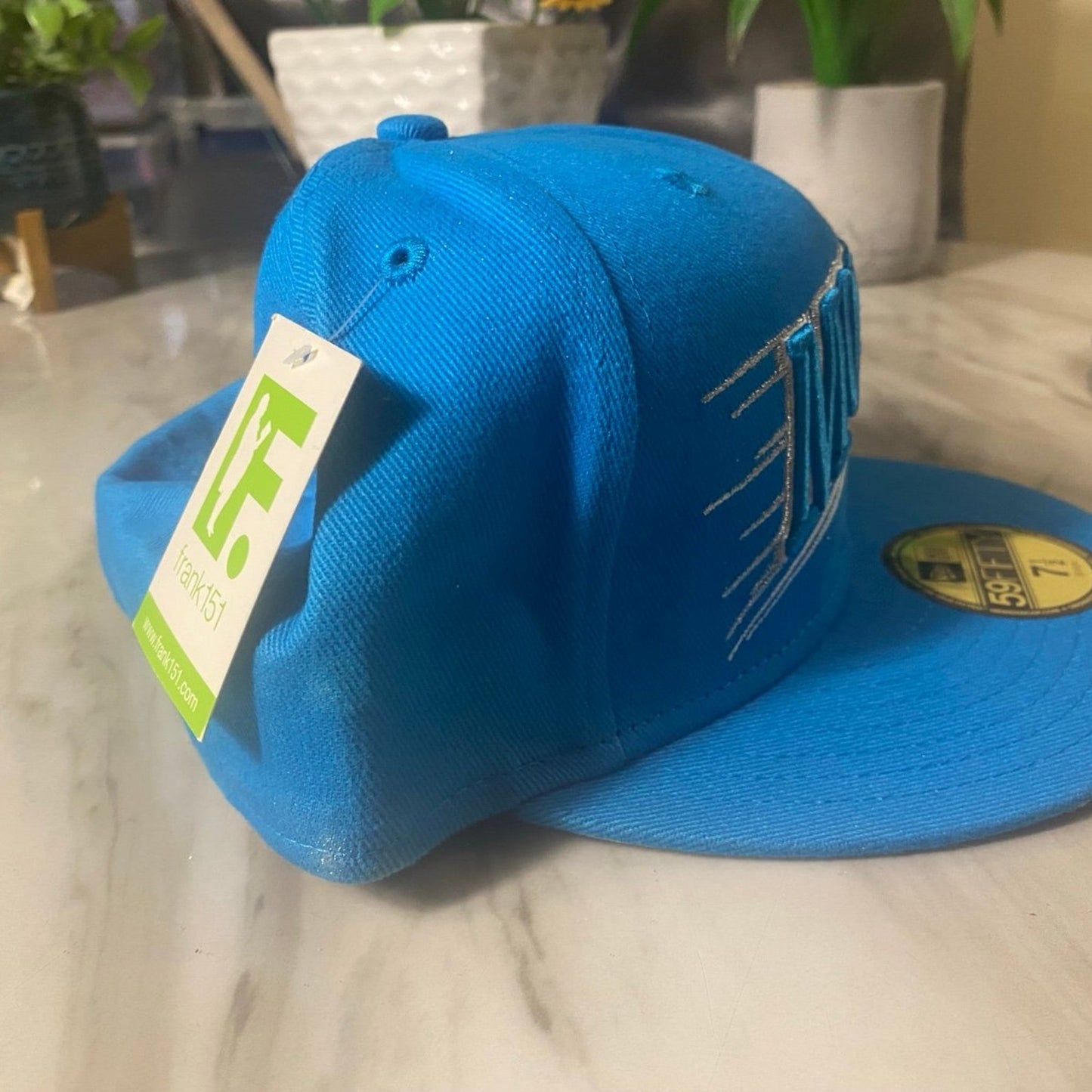 New Era Hat 7 1/2 Blue & Sliver Movers