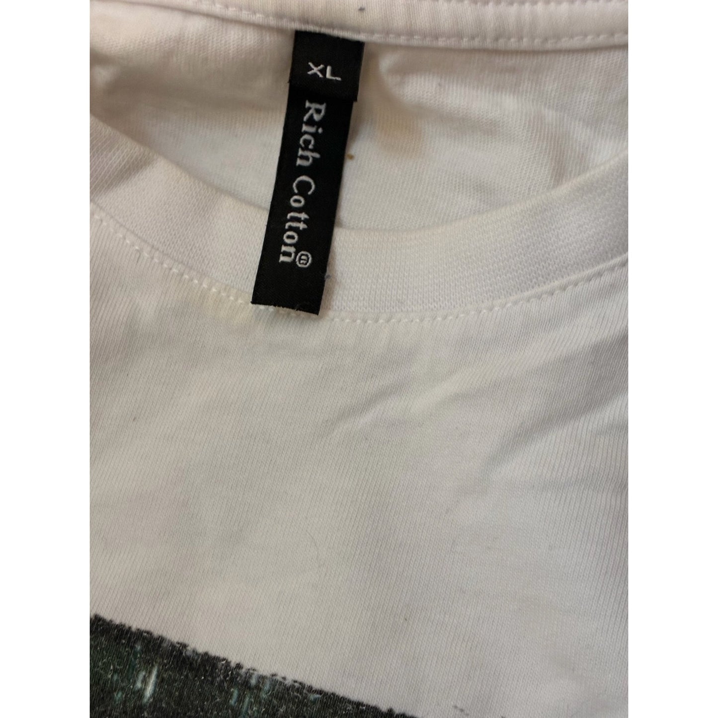 Rich Cotton White Men’s T-Shirt With A Boxer Picture On It Size XL