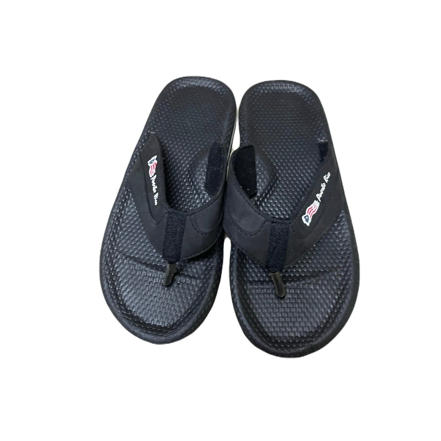 Puerto Rico black slippers size 8