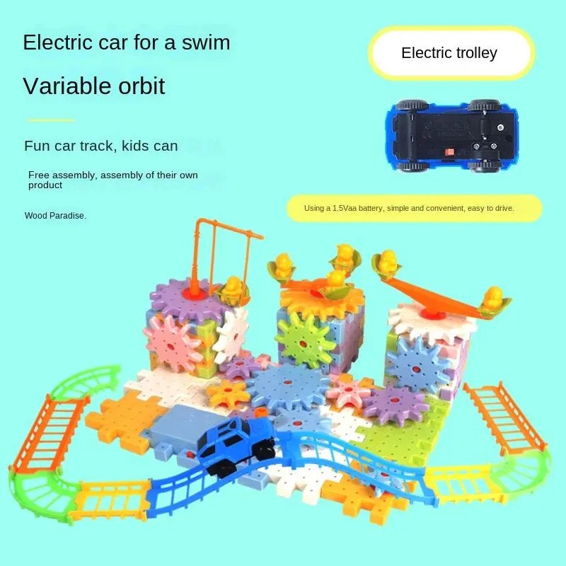 180-piece Electric Gear Building Block Creative Puzzle Set.