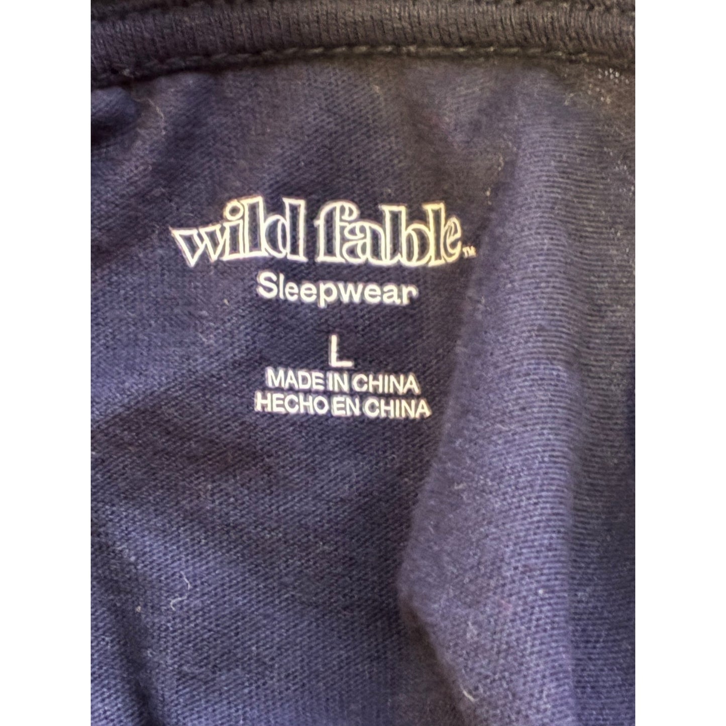 Wild Fable Women’s Sleepwear Self Care Club Navy Size Large