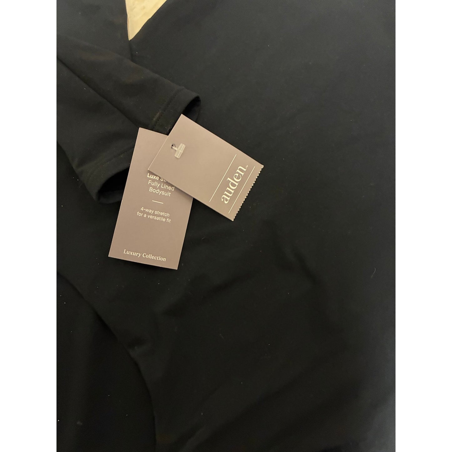 Women's Luxury Collection Luxe Stretch Long Sleeve Bodysuit - Auden Black XL