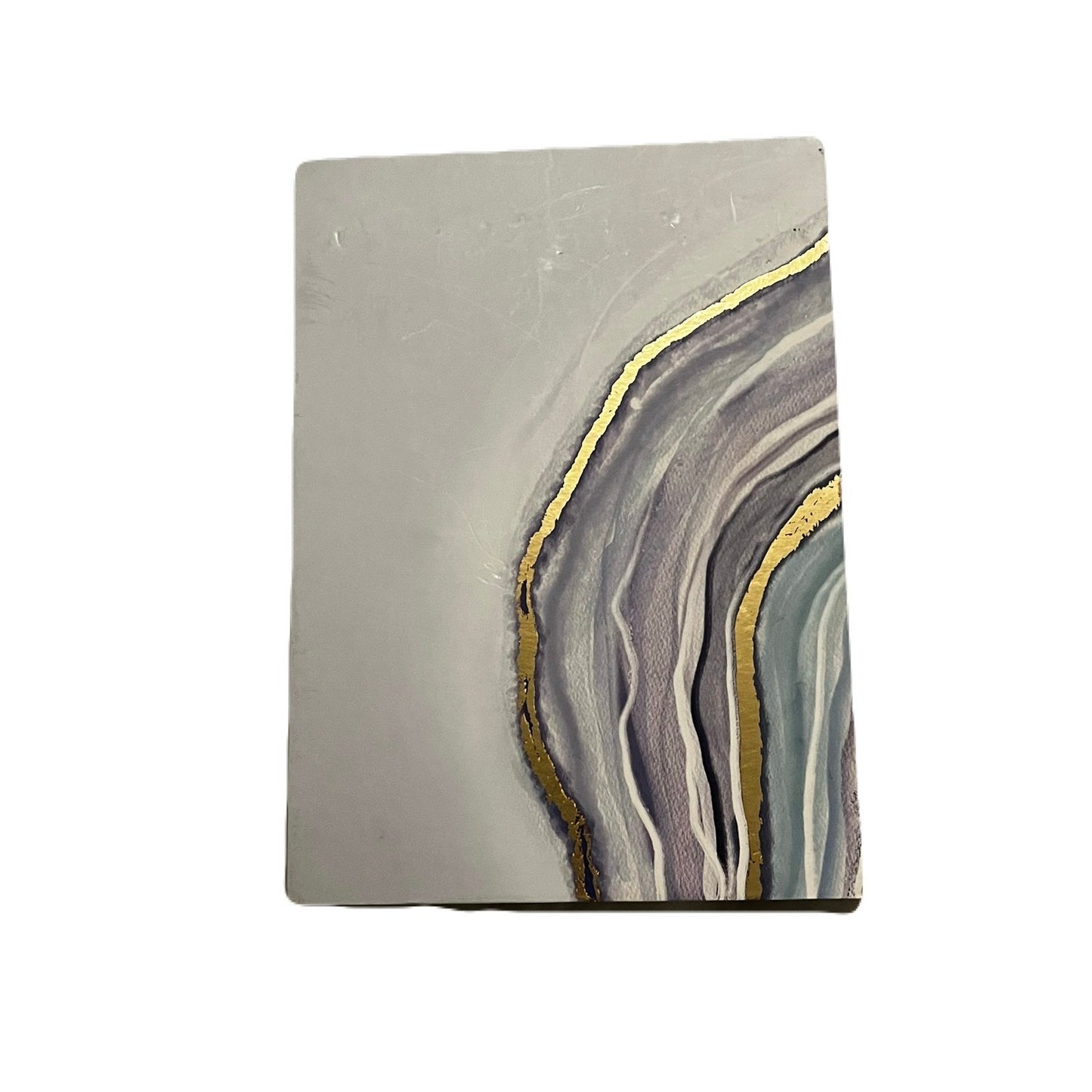 Notes Clipboard White Blue & Gold