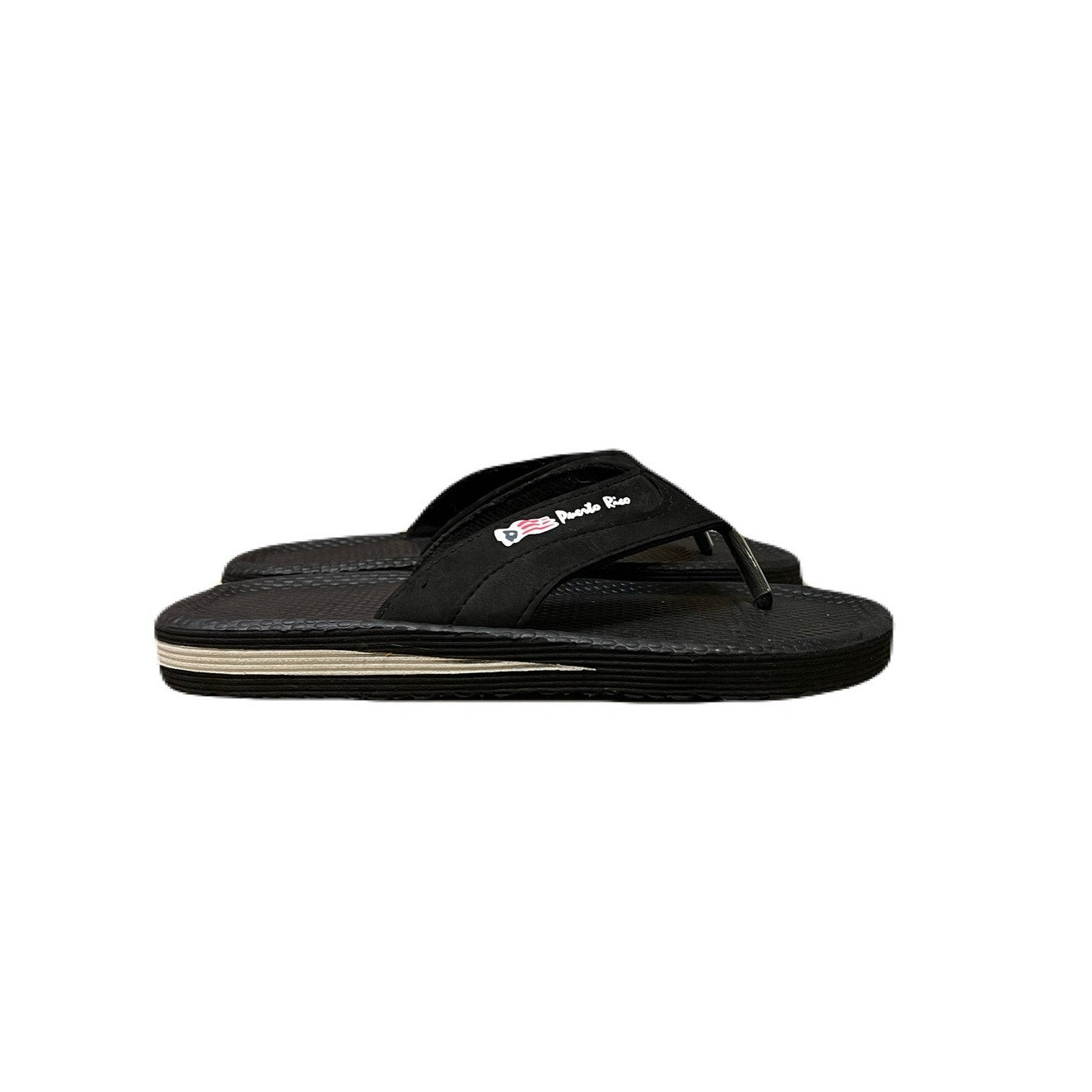 Puerto Rico black slippers size 8
