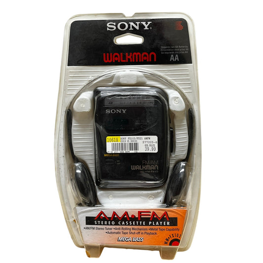 Sony Walkman WM-FX103 Portable Anti-Rolling Am/Fm Radio Mega Bass Black Headphones 3.5mm