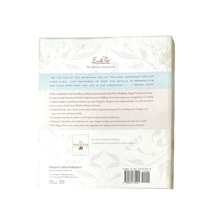 Emily Post's Wedding Planner Book